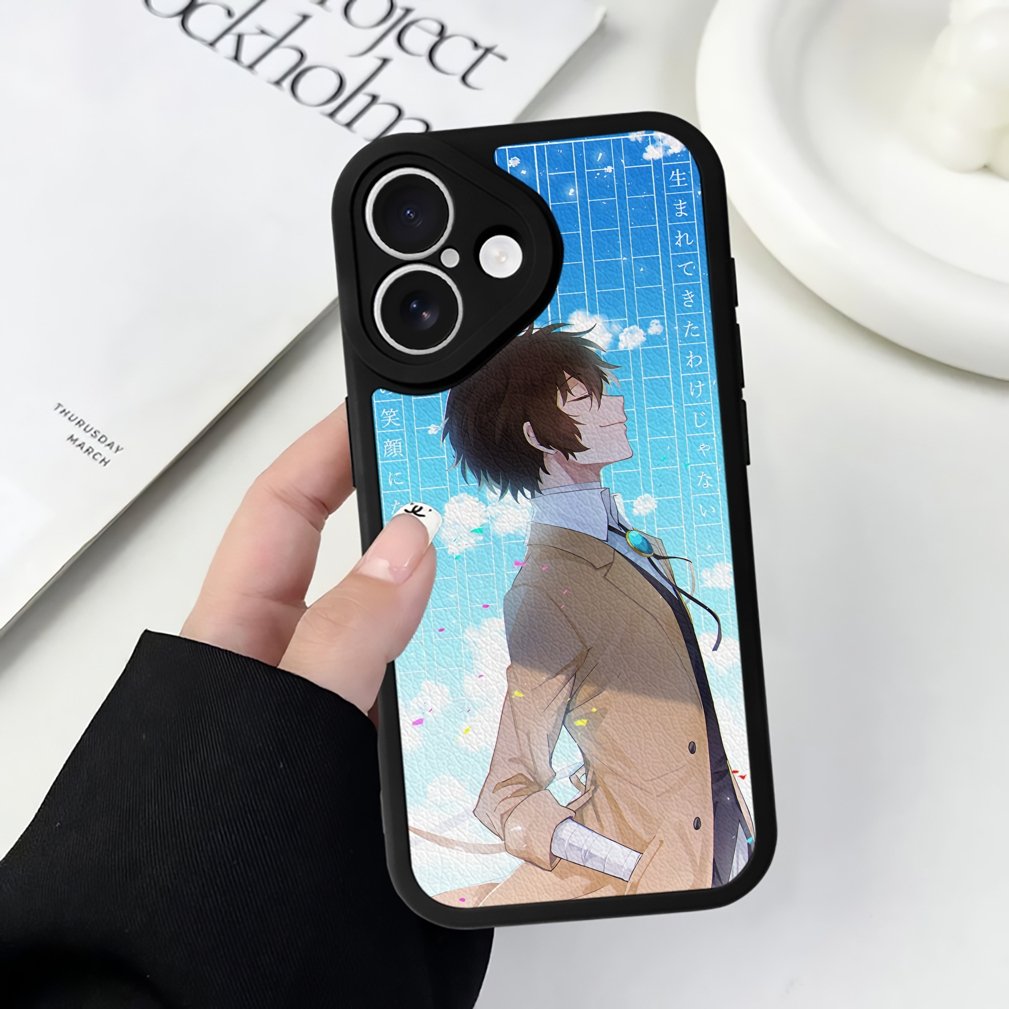 （画像用） 文豪ストレイドッグス Bungo Stray Dogs 【iPhone 16シリーズ対応】シリコンスマホケース（レザー調） 材質：シリコン